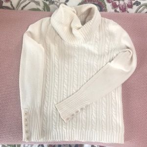 Banana Republic Cashmere Cream Cowl-neck Sweater